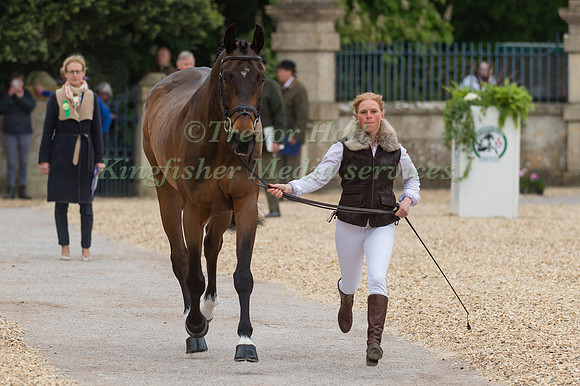 Rosalind Canter (GBR) and Allstar B at the Final  Horse Inspection of the 2017 Mitsubishi Motors Badminton Horse Trials