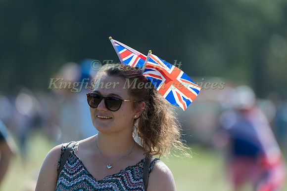 A British supporter at the 2019 Longines FEI Eventing European Championships.