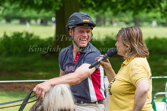 ANDREAS OSTHOLT  AFTER TAKING PART IN THE CAMEL RACING AT THE 2017 HOUGHTON INTERNATIONAL HORSE TRIALS
