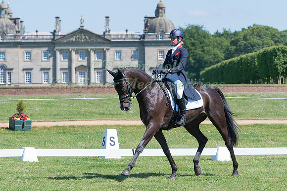 IZZY TAYLOR RIDING TREVIDDEN IN THE DRESSAGE PHASE OF THE CICO THREE STAR AT THE 2017 HOUGHTON INTERNATIONAL HORSE TRIALS