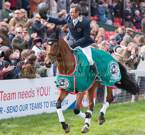 Sam Griffiths and Paulank Brockagh take a lap of honour