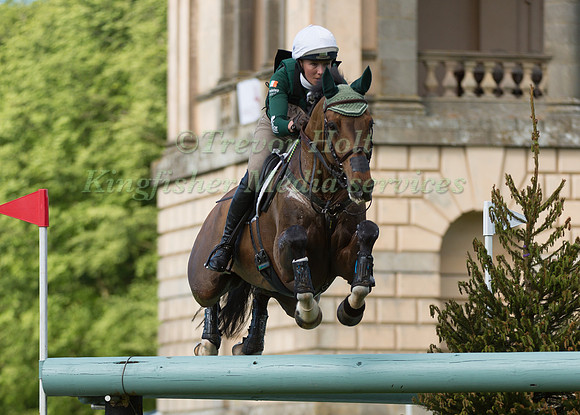 AOIFE CLARK (IRL) RIDING COLORFAST II  IN THE CROSS COUNTRY PHASE OF THE CCI TWO STAR AT THE 2017 HOUGHTON INTERNATIONAL HORSE TRIALS