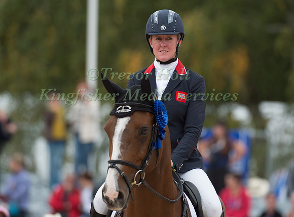Nicola Wilson (GBR) and  One Two Many at the Four star prize giving ceremony of the 2016 Etoiles de Pau