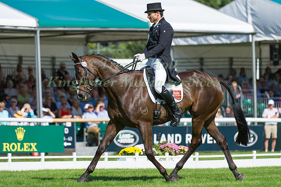 SHANE  ROSE (AUS) RIDING SHANGHAI JOE TAKING PART IN THE DRESSAGE PHASE OF THE  2016 LAND ROVER BURGHLEY HORSE TRIALS