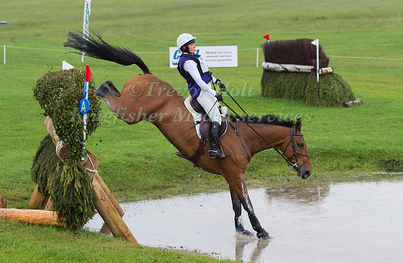 GEORGIE STRANG (GBR) AND COOLEY EARL TAKING PART IN THE CROSS COUNTRY PHASE OF THE  CCI THREE STAR COMPETITION AT THE 2017 EQUI-TREK BRAMHAM INTERNATIONAL HORSE TRIALS