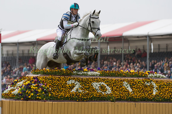 Andrew Hoy (AUS) riding The Blue Frontier in the Cross Country phase of the 2017 Mitsubishi Motors  Badminton Horse Trials