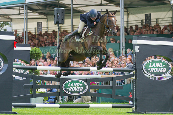 Clare Lewis (GBR) riding Sidnificant taking part in the Show Jumping Phase
