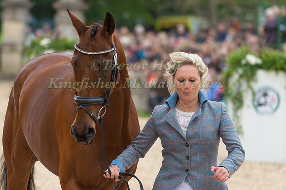 Gemma Tattersall (GBR) and Arctic Soul at the Final  Horse Inspection of the 2017 Mitsubishi Motors Badminton Horse Trials