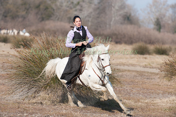 A competitor takes part in the Cross Country phase at the Camagri