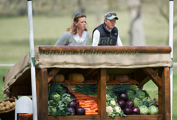 Pippa Funnelll nd Aoife Clarke walking the XC course