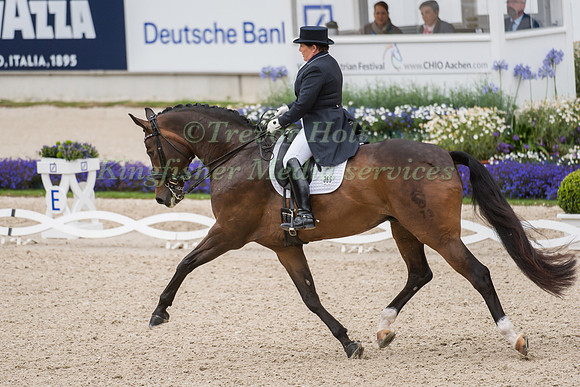Shelly Francis (USA) and Rubinio  taking part in the Prize of VUV - Vereinigte Unternehmerverbände Aachen Prix St. Georges CDI4*