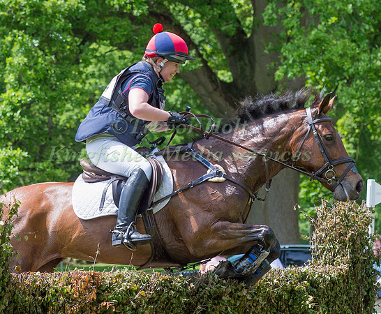 ALIDA TYSTERMAN (GBR) RIDING INNOCENT FLIGHT  IN THE CROSS COUNTRY PHASE OF THE CCI ONE STAR AT THE 2017 HOUGHTON INTERNATIONAL HORSE TRIALS