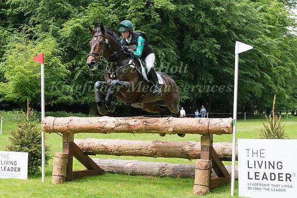 ELIZABETH HAYDEN (IRL) RIDING LOUGHNATOUSA JOEY TAKING PART IN THE CROSS COUNTRY PHASE OF THE CICO THREE STAR AT THE 2017 HOUGHTON INTERNATIONAL HORSE TRIALS