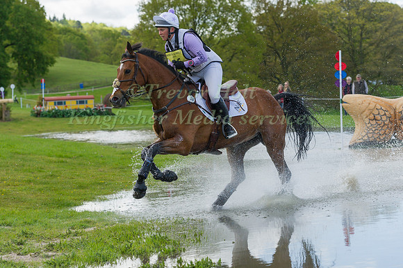 GEMMA TATTERSALL (GBR) RIDING  SANTIAGO BAY COMPETING IN THE CROSS COUNTRY PHASE OF THE  CIC THREE STAR COMPETITION AT THE  2017 DODSON AND HORRELL CHATSWORTH INTERNATIONAL HORSE TRIAL.C
