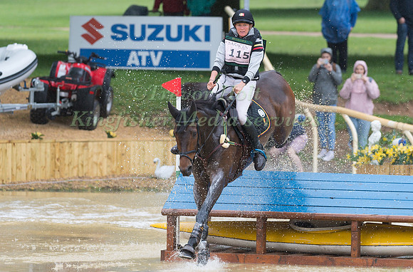 KARIN DONCKERS (BEL) AND FLETCHA VAN'T VERAHOFTAKING PART IN THE CROSS COUNTRY PHASE OF THE CCI-SO4* FEI NATIONS CUP AT THE  2019 SARACENS FEEDS HOUGHTON INTERNATIONAL HORSE TRIALS
