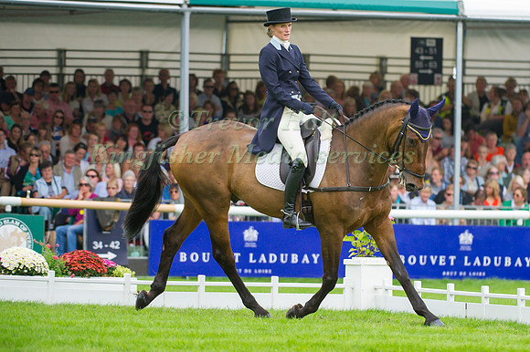 Katherine Hague (GBR) riding Royal Council competing in the dressage test