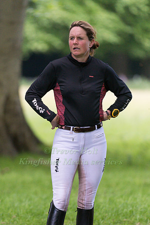 PIGGY FRENCH WALKING THE CROSS COUNTRY COURSE