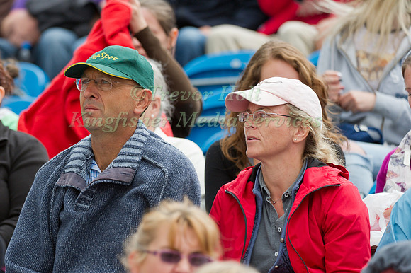 Bill and Jenny Levett `watchiing the Dressage