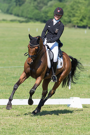 JULIA KRAJEWSKI (GER) RIDING SAMOURAI DU THOT IN THE DRESSAGE PHASE OF THE CICO THREE STAR AT THE 2017 HOUGHTON INTERNATIONAL HORSE TRIALS