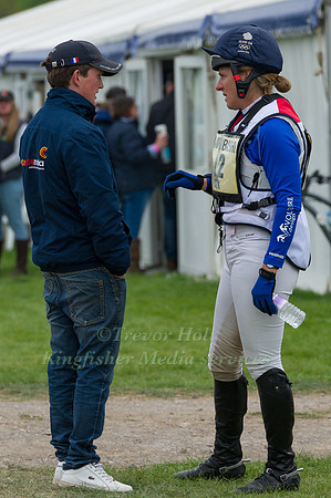 Kristina Cook and Tom McEwen discuss the Cross Country Course at the 2017 Mitsubishi Motors Badminton Horse Trials