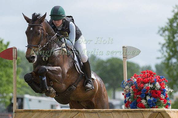 ELIZABETH  HAYDEN (IRL) RIDING LOUGHNATOUSA JOEY COMPETING IN THE CROSS COUNTRY PHASE OF THE ADVANCED  INTERMEDIATE  CLASS AT THE  2017 ROCKINGHAM CASTLE INTERNATIONAL HORSE TRIAL.