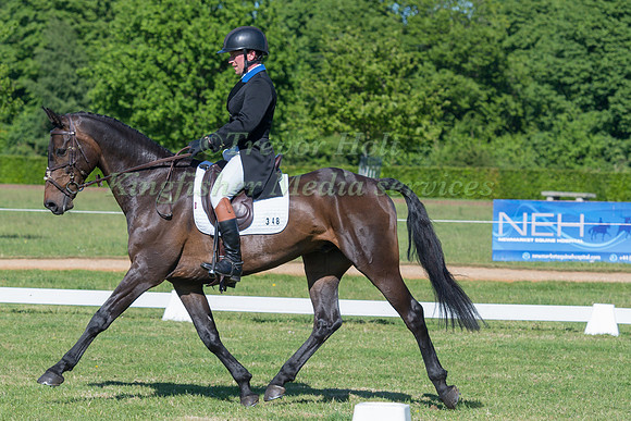SIMON GRIEVE (GBR) RIDING DRUMBILLA METRO IN THE DRESSAGE PHASE OF THE CICO THREE STAR AT THE 2017 HOUGHTON INTERNATIONAL HORSE TRIALS
