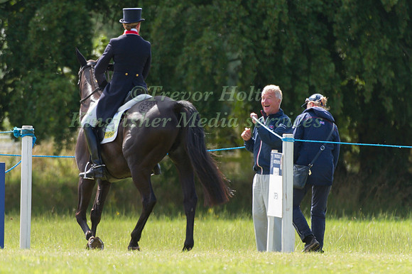 Nicola Wilson and Opposition Buzz leave the Dressage Arena