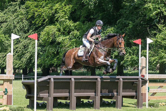 JOSEPHINE SCHNAUFER (GER) RIDING SINGAPURE  IN THE CROSS COUNTRY PHASE OF THE CCI ONE STAR AT THE 2017 HOUGHTON INTERNATIONAL HORSE TRIALS