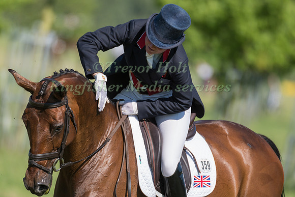 PIGGY FRENCH (GBR) RIDING VANIR KAMIRA IN THE DRESSAGE PHASE OF THE CICO THREE STAR AT THE 2017 HOUGHTON INTERNATIONAL HORSE TRIALS