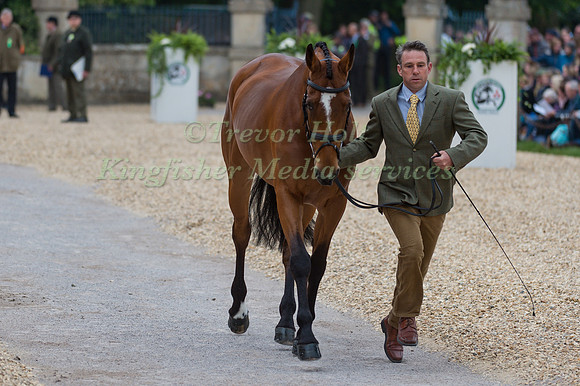Sam Griffiths (AUS) and Paulank Brockagh at the Final  Horse Inspection of the 2017 Mitsubishi Motors Badminton Horse Trials